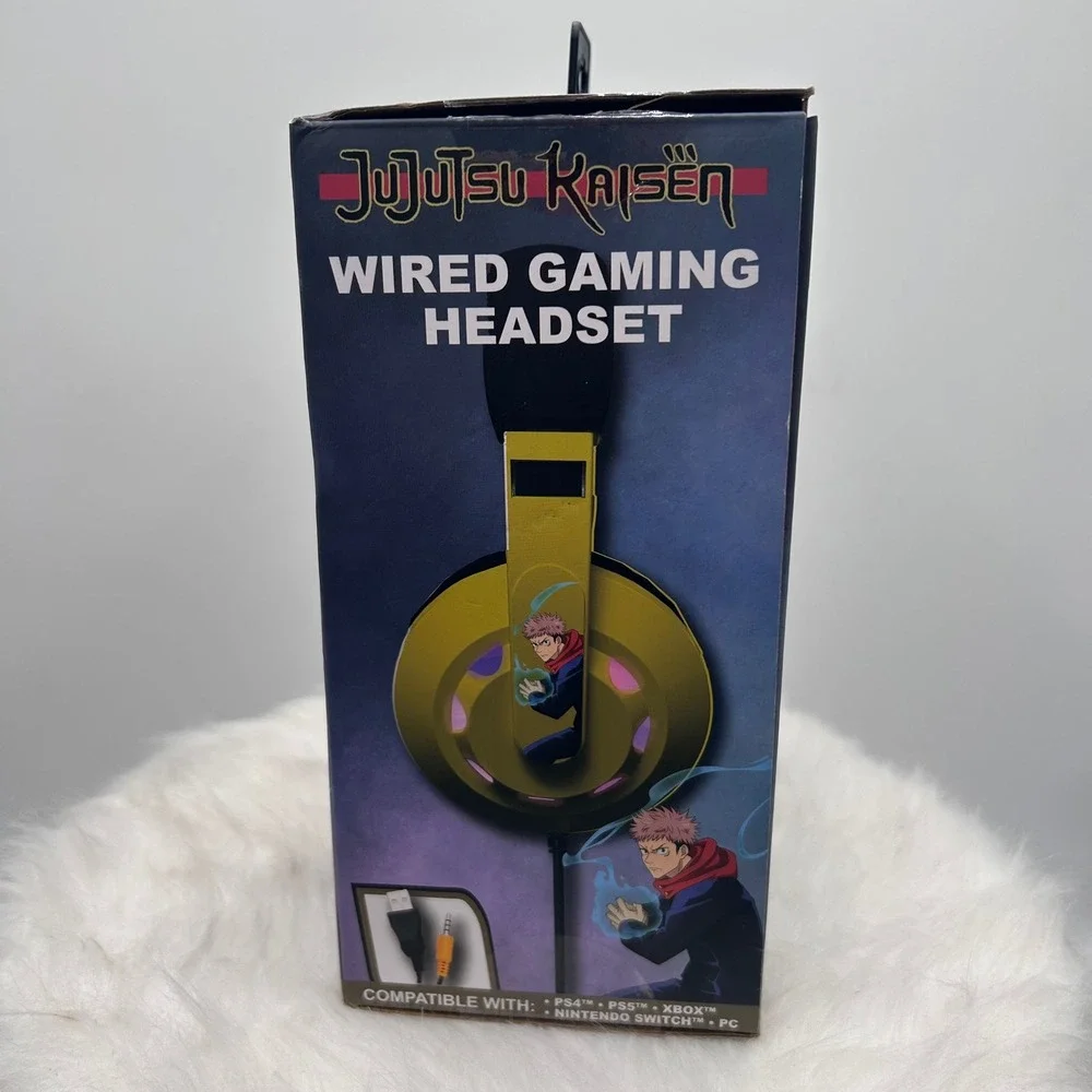 Jujutsu Kaisen Wired Gaming Headset CultureFly Yellow LED Lights Yuji Itadori